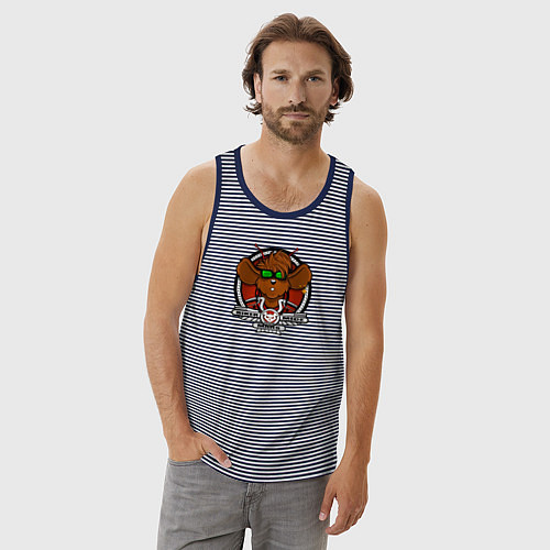 Мужская майка Biker Mice from Mars Throttle / Синяя тельняшка – фото 3