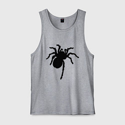 Майка мужская хлопок Черный паук, цвет: меланж