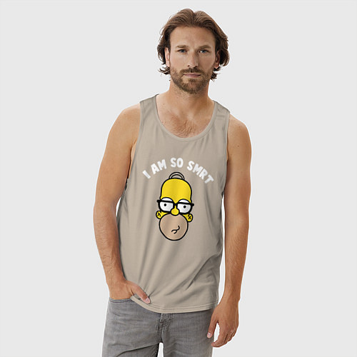 Мужская майка Гомер Симпсон / Миндальный – фото 3