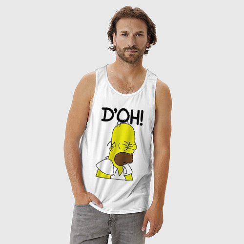 Мужская майка Doh! / Белый – фото 3