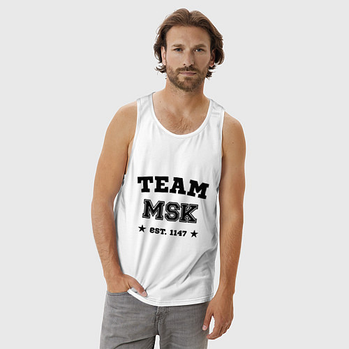 Мужская майка Team MSK est. 1147 / Белый – фото 3