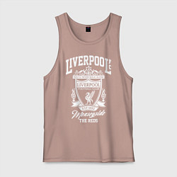 Майка мужская хлопок Liverpool: Est 1892, цвет: пыльно-розовый