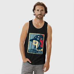 Майка мужская хлопок MLP: Yes I Can, цвет: черный — фото 2