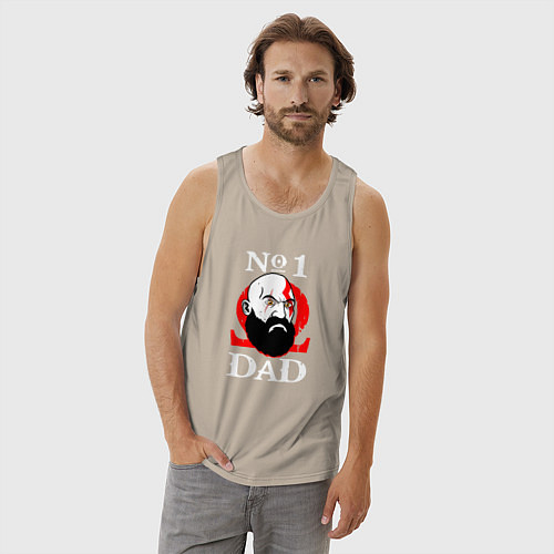 Мужская майка Dad Kratos / Миндальный – фото 3