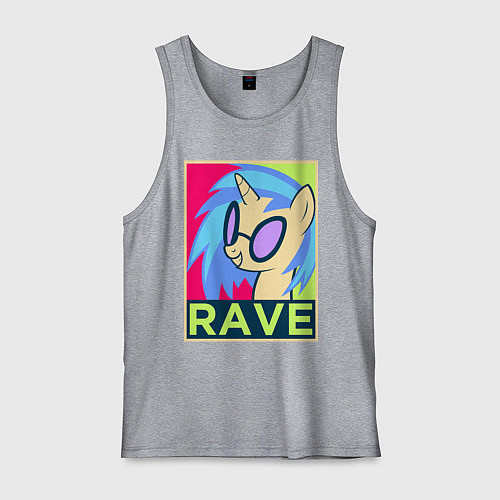 Мужская майка DJ Pon-3 RAVE / Меланж – фото 1