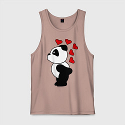 Мужская майка Поцелуй панды: для него