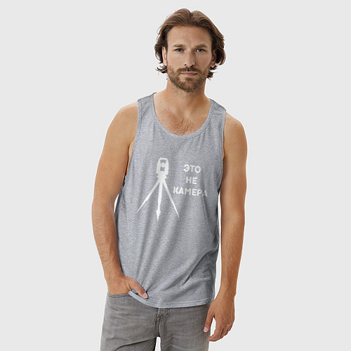 Мужская майка Это не камера / Меланж – фото 3
