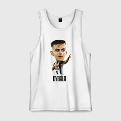 Майка мужская хлопок Dybala, цвет: белый