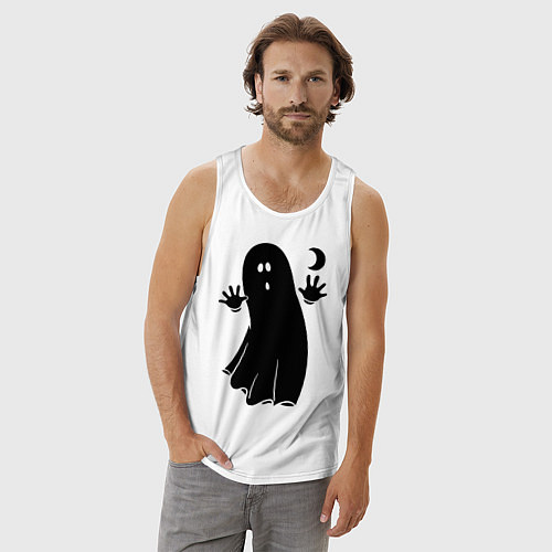 Мужская майка Приведение / Белый – фото 3