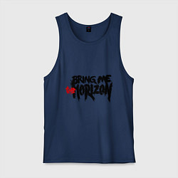Майка мужская хлопок Bring me the horizon, цвет: тёмно-синий