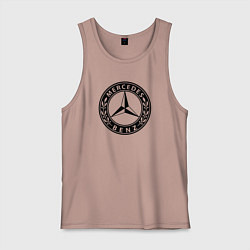 Майка мужская хлопок MERCEDES-BENZ: Classic, цвет: пыльно-розовый