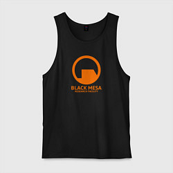 Майка мужская хлопок Black Mesa: Research Facility, цвет: черный