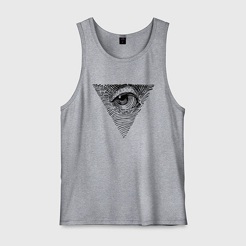 Мужская майка The well-known eye / Меланж – фото 1
