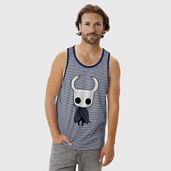 Майка мужская хлопок Hollow Knight, цвет: синяя тельняшка — фото 2