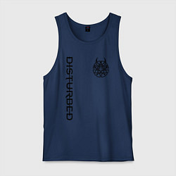 Майка мужская хлопок DISTURBED, цвет: тёмно-синий