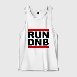 Майка мужская хлопок RUN DNB, цвет: белый