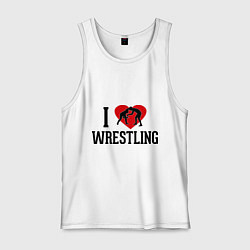 Мужская майка I love wrestling