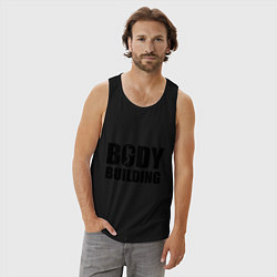 Майка мужская хлопок Bodybuilding, цвет: черный — фото 2