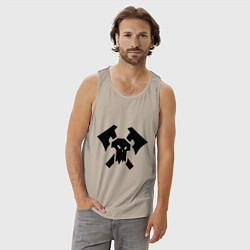 Майка мужская хлопок Орки (Orks), цвет: миндальный — фото 2