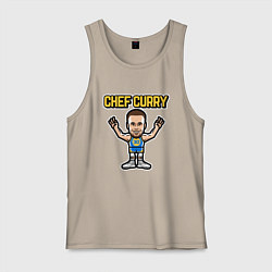 Майка мужская хлопок Chef Curry, цвет: миндальный