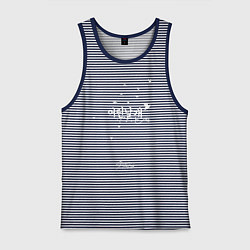 Майка мужская хлопок Stray Kids, цвет: синяя тельняшка