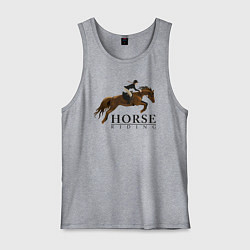 Майка мужская хлопок HORSE RIDING, цвет: меланж