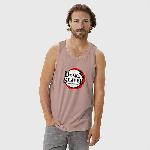 Мужская майка KIMETSU NO YAIBA / Пыльно-розовый – фото 3