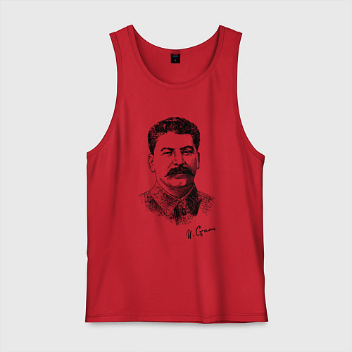 Мужская майка Товарищ Сталин / Красный – фото 1