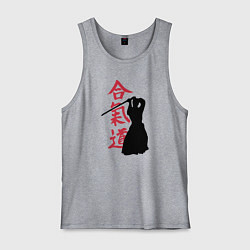 Майка мужская хлопок Айкидо, цвет: меланж