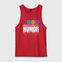 Майка мужская хлопок Sarcasm, цвет: красный