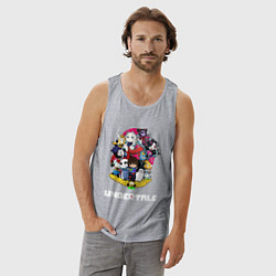 Майка мужская хлопок UNDERTALE, цвет: меланж — фото 2