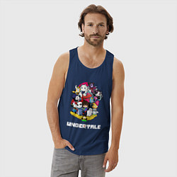 Майка мужская хлопок UNDERTALE, цвет: тёмно-синий — фото 2