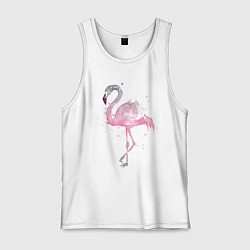 Майка мужская хлопок Flamingo, цвет: белый
