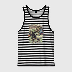 Майка мужская хлопок English Rugby, цвет: черная тельняшка