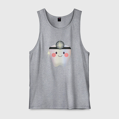 Мужская майка Подарок стоматологу / Меланж – фото 1