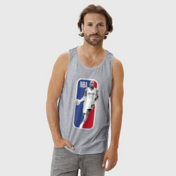 Майка мужская хлопок NBA Kobe Bryant, цвет: меланж — фото 2