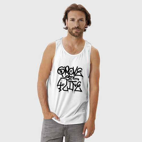 Мужская майка GROVE STREET 4 LIFE / Белый – фото 3