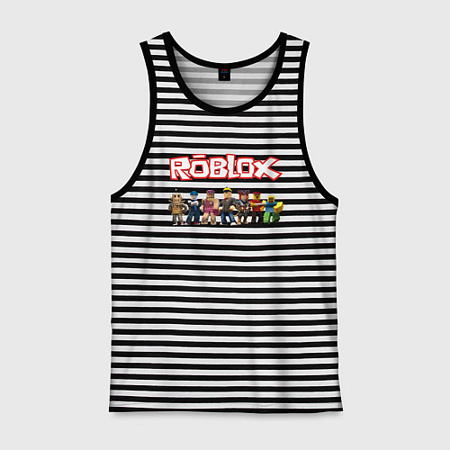 Мужская майка ROBLOX / Черная тельняшка – фото 1