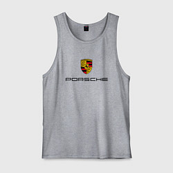 Майка мужская хлопок PORSCHE, цвет: меланж