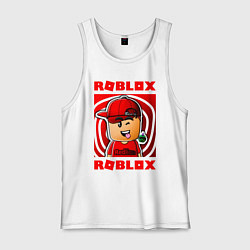 Майка мужская хлопок ROBLOX, цвет: белый