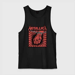 Майка мужская хлопок Metallica, цвет: черный