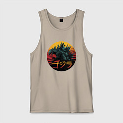 Мужская майка Godzilla in circle