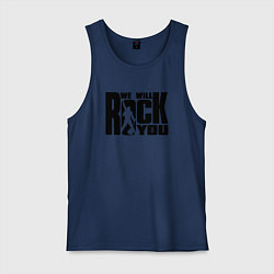 Майка мужская хлопок QUEEN, цвет: тёмно-синий