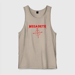 Майка мужская хлопок Megadeth, цвет: миндальный