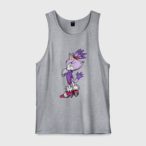 Мужская майка SONIC Кошка Блейз / Меланж – фото 1