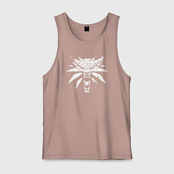 Майка мужская хлопок Ведьмак, цвет: пыльно-розовый