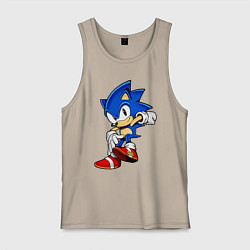 Майка мужская хлопок SONIC, цвет: миндальный