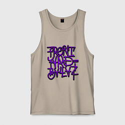 Майка мужская хлопок GTA Tag BALLAS, цвет: миндальный