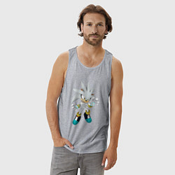 Майка мужская хлопок SONIC, цвет: меланж — фото 2