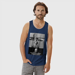 Майка мужская хлопок Хочешь? Земфира, цвет: тёмно-синий — фото 2